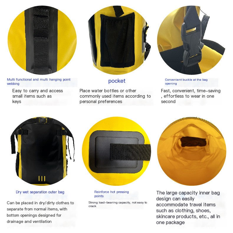 30L Waterproof PVC Backpack for Outdoor Sports
